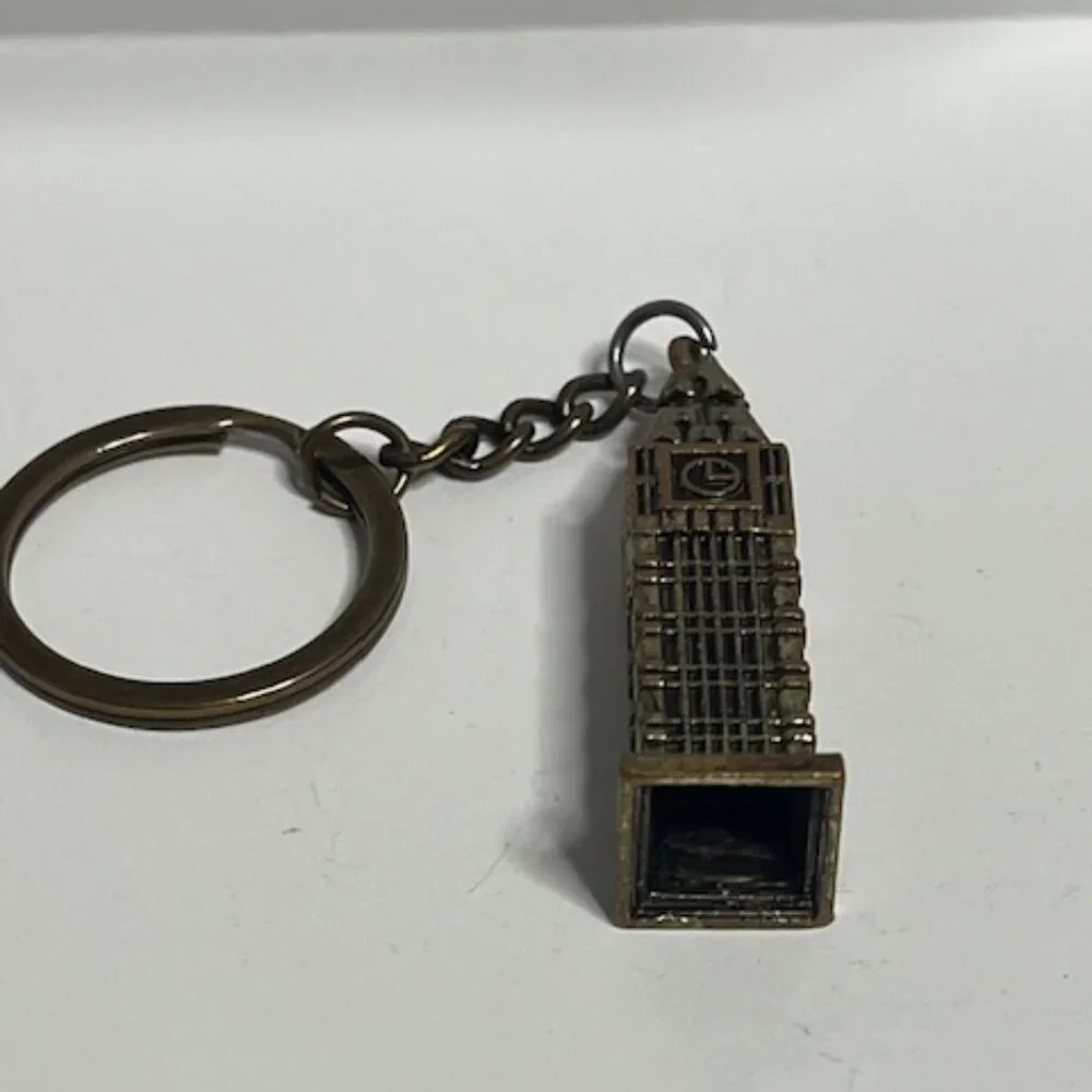 Miniature Metal Clock Tower Big Ben Keychain Keyring Charm